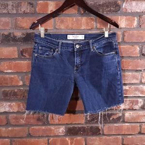 Abercrombie & Fitch Medium Wash DIY Erin Stretch Denim Cutoff Shorts Women's 29